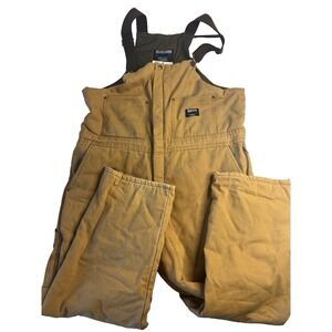 Vtg Walls Blizzard Pruf Canvas Insulated Overalls Men XL Brown Work Outdoor